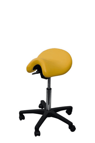 Bambach Saddle Seat Yellow Medium with No Back Ergonomic Chair