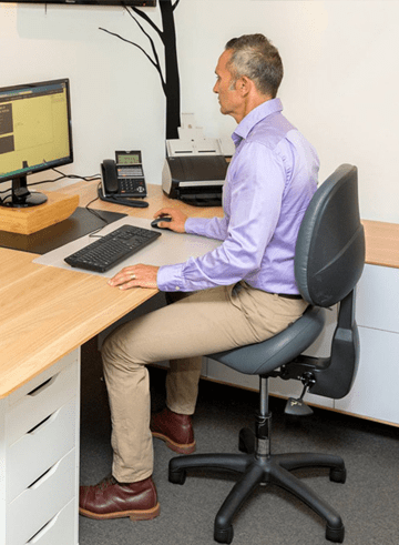 Man sitting on Bambach saddle seat