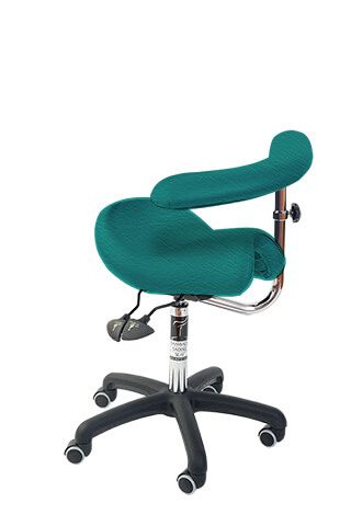 Bambach Saddle Seat Emerald No Back Ergonomic Chair