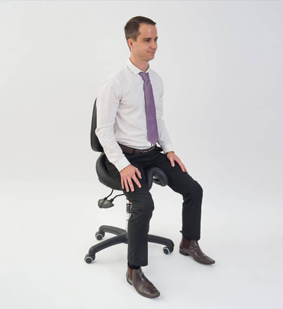 Bambach saddle chair for back support 
