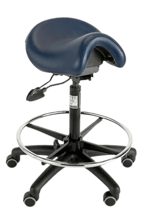 Saddle stool for creative professionals