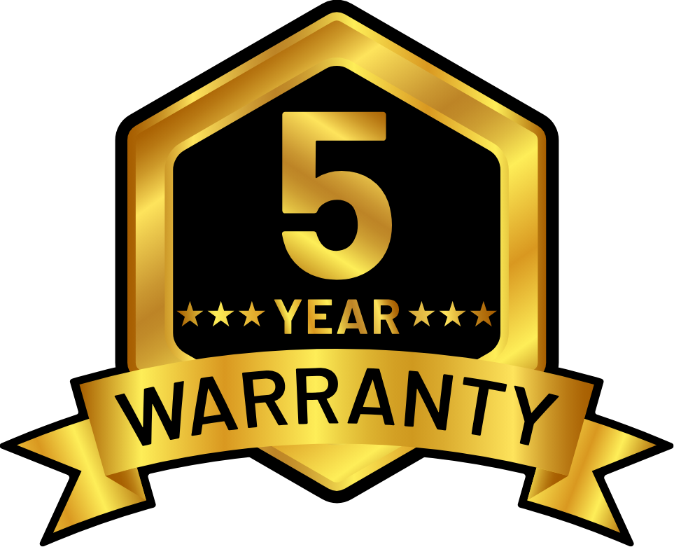 5-year warranty